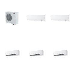 MITSUBISHI ELECTRIC Mitsubishi Multi-Zone 36400 BTU R-454B 20 SEER2 5-Zone Wall-Mounted Hyper Heat Mini Split Heat Pump System - 6K+6K+9K+9K+9K