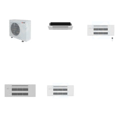 MITSUBISHI ELECTRIC Mitsubishi Multi-Zone 36400 BTU R-454B 20 SEER2 2-Zone 1-Way Ceiling Cassette Mini Split Heat Pump System - 6K+9K