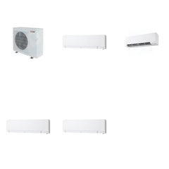 MITSUBISHI ELECTRIC Mitsubishi Multi-Zone 36400 BTU R-454B 20 SEER2 4-Zone Wall-Mounted Hyper Heat Mini Split Heat Pump System - 6K+9K+12K+12K