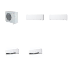 MITSUBISHI ELECTRIC Mitsubishi Multi-Zone 36400 BTU R-454B 20 SEER2 4-Zone Wall-Mounted Hyper Heat Mini Split Heat Pump System - 6K+6K+9K+18K