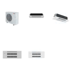 MITSUBISHI ELECTRIC Mitsubishi Multi-Zone 36400 BTU R-454B 20 SEER2 2-Zone 1-Way Ceiling Cassette Mini Split Heat Pump System - 6K+18K
