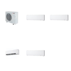 MITSUBISHI ELECTRIC Mitsubishi Multi-Zone 36400 BTU R-454B 20 SEER2 4-Zone Wall-Mounted Hyper Heat Mini Split Heat Pump System - 6K+6K+9K+12K