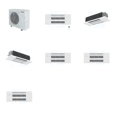 MITSUBISHI ELECTRIC Mitsubishi Multi-Zone 36400 BTU R-454B 20 SEER2 3-Zone 1-Way Ceiling Cassette Mini Split Heat Pump System - 9K+12K+18K
