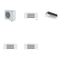 MITSUBISHI ELECTRIC Mitsubishi Multi-Zone 36400 BTU R-454B 20 SEER2 2-Zone 1-Way Ceiling Cassette Mini Split Heat Pump System - 9K+18K