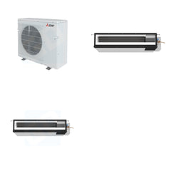 MITSUBISHI ELECTRIC Mitsubishi Multi-Zone 36400 BTU R-454B 16 SEER2 2-Zone Ducted Low-Static Mini Split Heat Pump System - 9K+18K