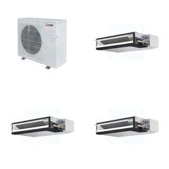 MITSUBISHI ELECTRIC Mitsubishi Multi-Zone 36400 BTU R-454B 16 SEER2 3-Zone Ducted Low-Static Mini Split Heat Pump System - 12K+12K+12K