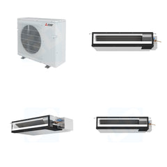 MITSUBISHI ELECTRIC Mitsubishi Multi-Zone 36400 BTU R-454B 16 SEER2 3-Zone Ducted Low-Static Mini Split Heat Pump System - 9K+12K+18K
