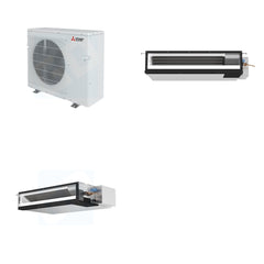 MITSUBISHI ELECTRIC Mitsubishi Multi-Zone 36400 BTU R-454B 16 SEER2 2-Zone Ducted Low-Static Mini Split Heat Pump System - 9K+12K