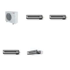 MITSUBISHI ELECTRIC Mitsubishi Multi-Zone 36400 BTU R-454B 16 SEER2 4-Zone Ducted Low-Static Mini Split Heat Pump System - 9K+9K+9K+12K