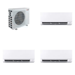 MITSUBISHI ELECTRIC Mitsubishi Multi-Zone 40500 BTU R-454B 20 SEER2 3-Zone Wall-Mounted Mini Split Heat Pump System - 6K+6K+9K