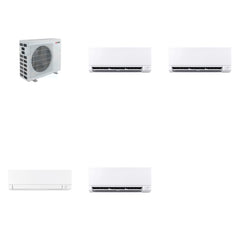 MITSUBISHI ELECTRIC Mitsubishi Multi-Zone 40500 BTU R-454B 20 SEER2 4-Zone Wall-Mounted Mini Split Heat Pump System - 6K+6K+15K+24K
