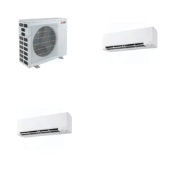 MITSUBISHI ELECTRIC Mitsubishi Multi-Zone 40500 BTU R-454B 20 SEER2 2-Zone Wall-Mounted Hyper Heat Mini Split Heat Pump System - 9K+15K