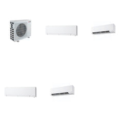 MITSUBISHI ELECTRIC Mitsubishi Multi-Zone 40500 BTU R-454B 20 SEER2 4-Zone Wall-Mounted Hyper Heat Mini Split Heat Pump System - 6K+9K+12K+18K