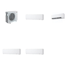 MITSUBISHI ELECTRIC Mitsubishi Multi-Zone 40500 BTU R-454B 20 SEER2 4-Zone Wall-Mounted Hyper Heat Mini Split Heat Pump System - 6K+9K+12K+12K