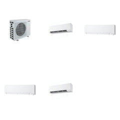 MITSUBISHI ELECTRIC Mitsubishi Multi-Zone 40500 BTU R-454B 20 SEER2 4-Zone Wall-Mounted Hyper Heat Mini Split Heat Pump System - 9K+12K+12K+15K