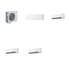 MITSUBISHI ELECTRIC Mitsubishi Multi-Zone 40500 BTU R-454B 20 SEER2 4-Zone Wall-Mounted Hyper Heat Mini Split Heat Pump System - 6K+9K+15K+18K