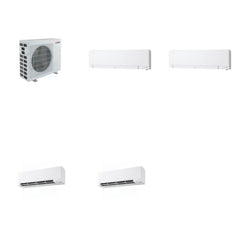 MITSUBISHI ELECTRIC Mitsubishi Multi-Zone 40500 BTU R-454B 20 SEER2 4-Zone Wall-Mounted Hyper Heat Mini Split Heat Pump System - 6K+12K+15K+15K