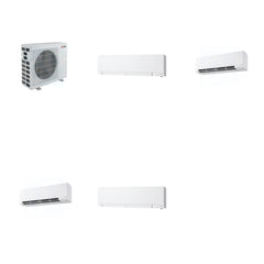 MITSUBISHI ELECTRIC Mitsubishi Multi-Zone 40500 BTU R-454B 20 SEER2 4-Zone Wall-Mounted Hyper Heat Mini Split Heat Pump System - 6K+9K+9K+12K