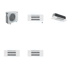 MITSUBISHI ELECTRIC Mitsubishi Multi-Zone 40500 BTU R-454B 20 SEER2 2-Zone 1-Way Ceiling Cassette Mini Split Heat Pump System - 9K+18K