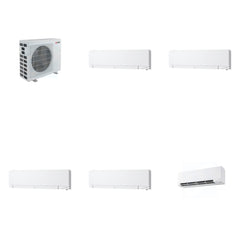 MITSUBISHI ELECTRIC Mitsubishi Multi-Zone 40500 BTU R-454B 20 SEER2 5-Zone Wall-Mounted Hyper Heat Mini Split Heat Pump System - 6K+6K+6K+12K+18K