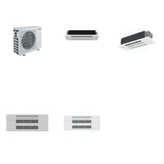 MITSUBISHI ELECTRIC Mitsubishi Multi-Zone 40500 BTU R-454B 20 SEER2 2-Zone 1-Way Ceiling Cassette Mini Split Heat Pump System - 6K+12K