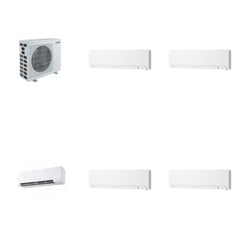 MITSUBISHI ELECTRIC Mitsubishi Multi-Zone 40500 BTU R-454B 20 SEER2 5-Zone Wall-Mounted Hyper Heat Mini Split Heat Pump System - 6K+6K+9K+12K+12K