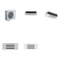 MITSUBISHI ELECTRIC Mitsubishi Multi-Zone 40500 BTU R-454B 20 SEER2 2-Zone 1-Way Ceiling Cassette Mini Split Heat Pump System - 6K+18K