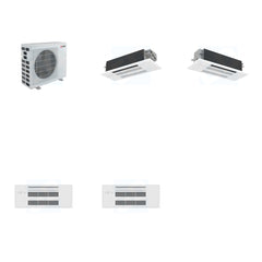 MITSUBISHI ELECTRIC Mitsubishi Multi-Zone 40500 BTU R-454B 20 SEER2 2-Zone 1-Way Ceiling Cassette Mini Split Heat Pump System - 12K+18K