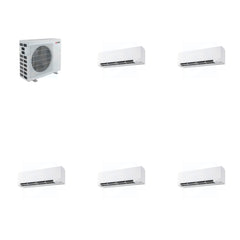 MITSUBISHI ELECTRIC Mitsubishi Multi-Zone 40500 BTU R-454B 20 SEER2 5-Zone Wall-Mounted Hyper Heat Mini Split Heat Pump System - 9K+9K+9K+9K+15K