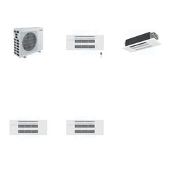 MITSUBISHI ELECTRIC Mitsubishi Multi-Zone 40500 BTU R-454B 20 SEER2 2-Zone 1-Way Ceiling Cassette Mini Split Heat Pump System - 9K+12K