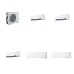 MITSUBISHI ELECTRIC Mitsubishi Multi-Zone 40500 BTU R-454B 20 SEER2 5-Zone Wall-Mounted Hyper Heat Mini Split Heat Pump System - 9K+9K+9K+12K+12K