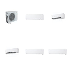 MITSUBISHI ELECTRIC Mitsubishi Multi-Zone 40500 BTU R-454B 20 SEER2 5-Zone Wall-Mounted Hyper Heat Mini Split Heat Pump System - 6K+9K+9K+12K+12K