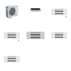 MITSUBISHI ELECTRIC Mitsubishi Multi-Zone 40500 BTU R-454B 20 SEER2 3-Zone 1-Way Ceiling Cassette Mini Split Heat Pump System - 6K+9K+9K