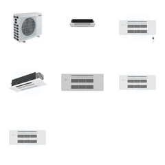 MITSUBISHI ELECTRIC Mitsubishi Multi-Zone 40500 BTU R-454B 20 SEER2 3-Zone 1-Way Ceiling Cassette Mini Split Heat Pump System - 6K+9K+12K