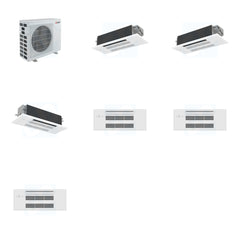 MITSUBISHI ELECTRIC Mitsubishi Multi-Zone 40500 BTU R-454B 20 SEER2 3-Zone 1-Way Ceiling Cassette Mini Split Heat Pump System - 12K+12K+18K
