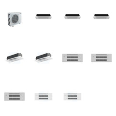 MITSUBISHI ELECTRIC Mitsubishi Multi-Zone 40500 BTU R-454B 20 SEER2 5-Zone 1-Way Ceiling Cassette Mini Split Heat Pump System - 6K+6K+6K+12K+12K