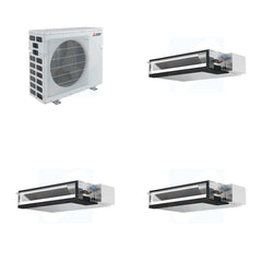 MITSUBISHI ELECTRIC Mitsubishi Multi-Zone 40500 BTU R-454B 16 SEER2 3-Zone Ducted Low-Static Mini Split Heat Pump System - 12K+12K+12K