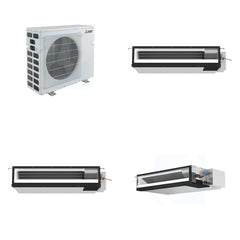 MITSUBISHI ELECTRIC Mitsubishi Multi-Zone 40500 BTU R-454B 16 SEER2 3-Zone Ducted Low-Static Mini Split Heat Pump System - 9K+9K+12K