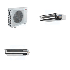 MITSUBISHI ELECTRIC Mitsubishi Multi-Zone 40500 BTU R-454B 16 SEER2 2-Zone Ducted Low-Static Mini Split Heat Pump System - 12K+18K
