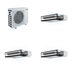 MITSUBISHI ELECTRIC Mitsubishi Multi-Zone 40500 BTU R-454B 16 SEER2 3-Zone Ducted Low-Static Mini Split Heat Pump System - 12K+12K+15K