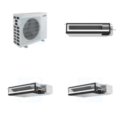 MITSUBISHI ELECTRIC Mitsubishi Multi-Zone 40500 BTU R-454B 16 SEER2 3-Zone Ducted Low-Static Mini Split Heat Pump System - 9K+15K+15K