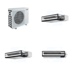 MITSUBISHI ELECTRIC Mitsubishi Multi-Zone 40500 BTU R-454B 16 SEER2 3-Zone Ducted Low-Static Mini Split Heat Pump System - 12K+12K+18K