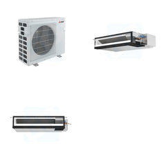 MITSUBISHI ELECTRIC Mitsubishi Multi-Zone 40500 BTU R-454B 16 SEER2 2-Zone Ducted Low-Static Mini Split Heat Pump System - 15K+18K