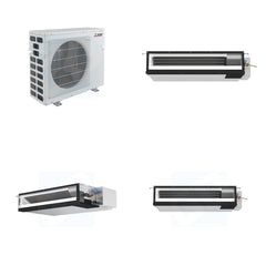 MITSUBISHI ELECTRIC Mitsubishi Multi-Zone 40500 BTU R-454B 16 SEER2 3-Zone Ducted Low-Static Mini Split Heat Pump System - 9K+15K+18K