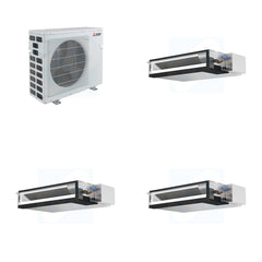 MITSUBISHI ELECTRIC Mitsubishi Multi-Zone 40500 BTU R-454B 16 SEER2 3-Zone Ducted Low-Static Mini Split Heat Pump System - 15K+15K+15K