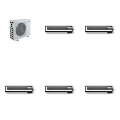 MITSUBISHI ELECTRIC Mitsubishi Multi-Zone 40500 BTU R-454B 16 SEER2 5-Zone Ducted Low-Static Mini Split Heat Pump System - 9K+9K+9K+9K+9K