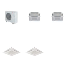 MITSUBISHI ELECTRIC Mitsubishi Multi-Zone 36400 BTU R-454B 20 SEER2 2-Zone 2'x2' Ceiling Cassette Mini Split Heat Pump System - 12K+12K