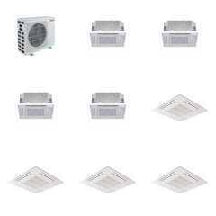 MITSUBISHI ELECTRIC Mitsubishi Multi-Zone 40500 BTU R-454B 20 SEER2 4-Zone 2'x2' Ceiling Cassette Mini Split Heat Pump System - 12K+12K+12K+12K