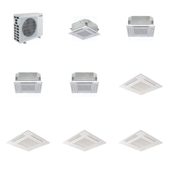 MITSUBISHI ELECTRIC Mitsubishi Multi-Zone 40500 BTU R-454B 20 SEER2 4-Zone 2'x2' Ceiling Cassette Mini Split Heat Pump System - 9K+12K+12K+12K