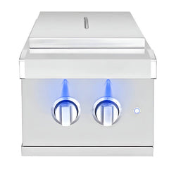 AMERICAN MADE GRILL American Made Grill ESTSB2-LP Estate Double Side Burner Propane